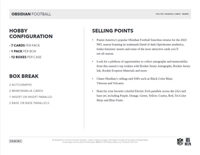 2023 Panini Obsidian Football Hobby Box