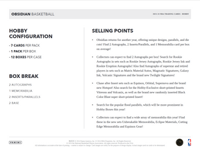 2023-24 Panini Obsidian Basketball Hobby Box