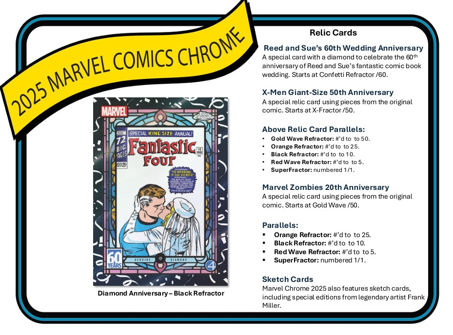 2025 Topps Chrome Marvel Hobby Box